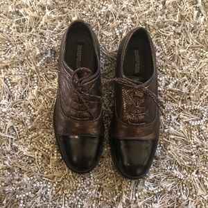 All Saints Leather Cap-toe Oxfords